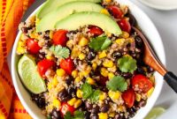 Southwestern Quinoa Salad with Black Beans, Corn & Avocado