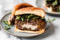 Juicy Lucy Lamb Burger Recipe with Melting Cheese Center