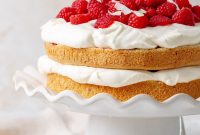 Coconut Raspberry Layer Cake with Coconut Cream Filling