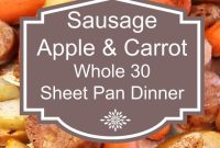 Sheet Pan Sausage with Roasted Apples and Carrots