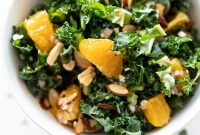 Citrus Vinaigrette Kale Salad with Oranges and Almonds