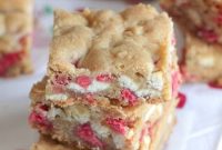 Cherry Cream Chocolate Chip Cookie Bars — Chewy Cherry Dessert Bars