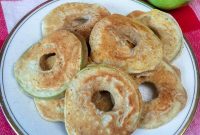 Cinnamon Apple Pancake Rings with Caramel Drizzle