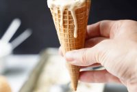 Bourbon Peach Ice Cream with Sweet-Salty Pecan Crunch