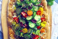 Mediterranean Greek Salad Flatbread Recipe for Fresh Summer Meals