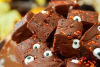 Dark Chocolate Fudge Halloween Treat Recipe for Party Guests