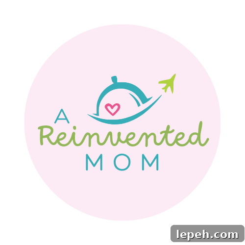 A Reinvented Mom graphic logo.