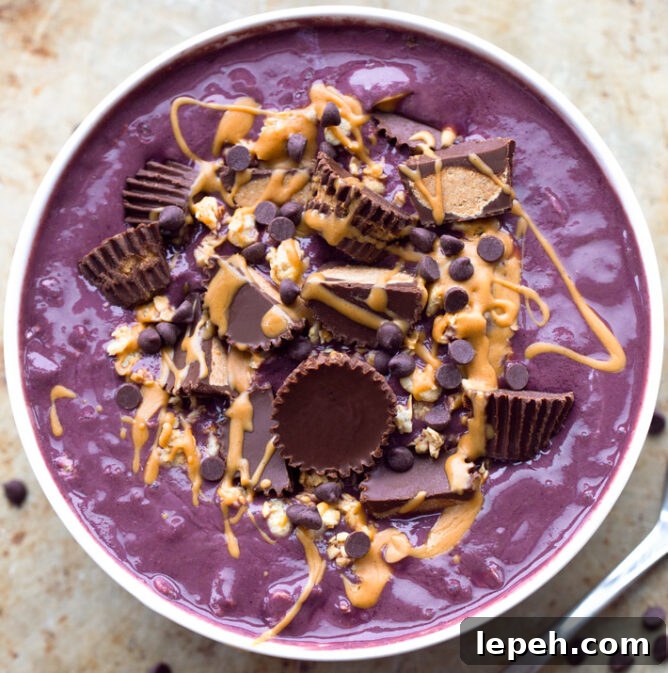 Chocolate Peanut Butter Acai Bowl Recipes