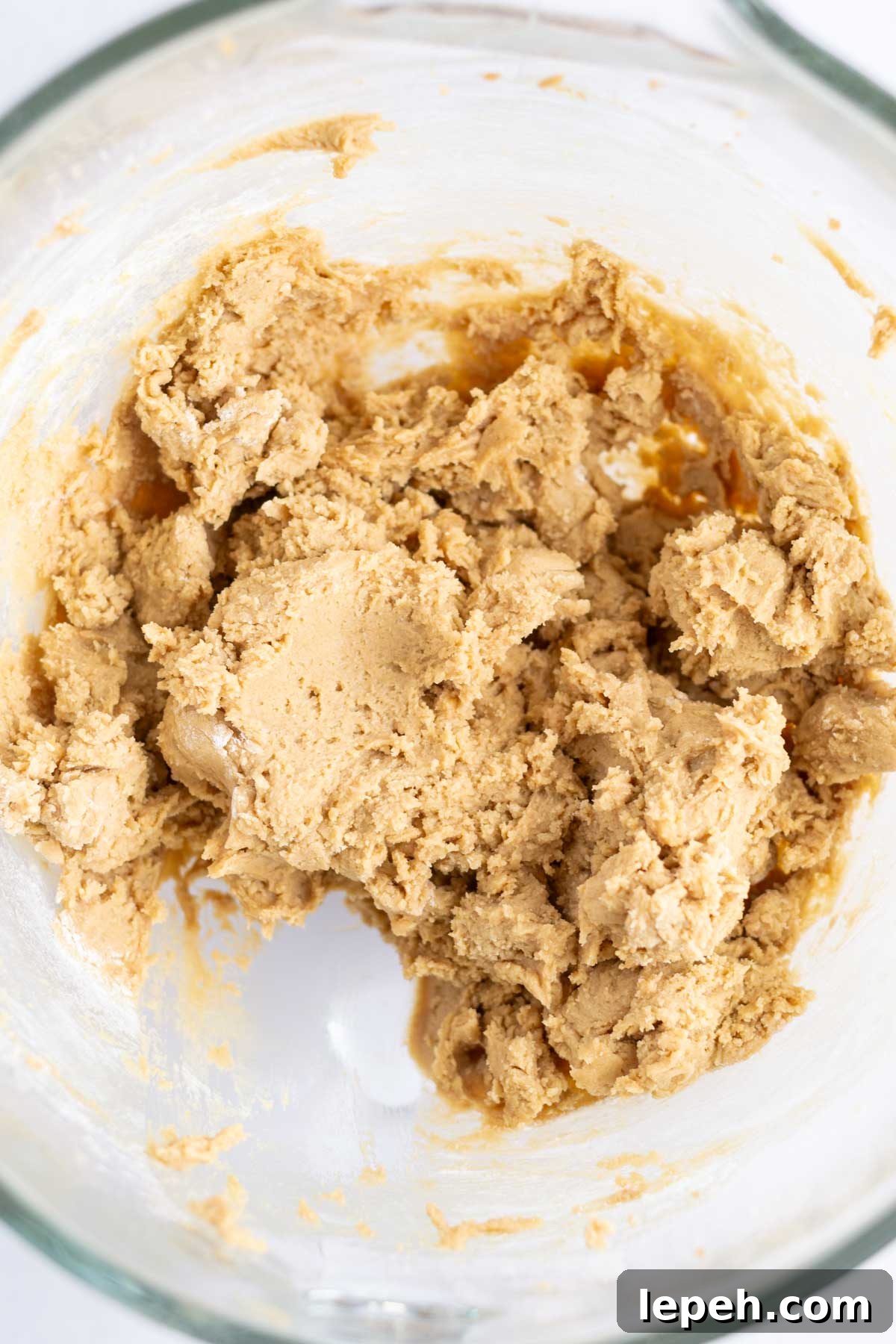 cookie dough after flour has been added