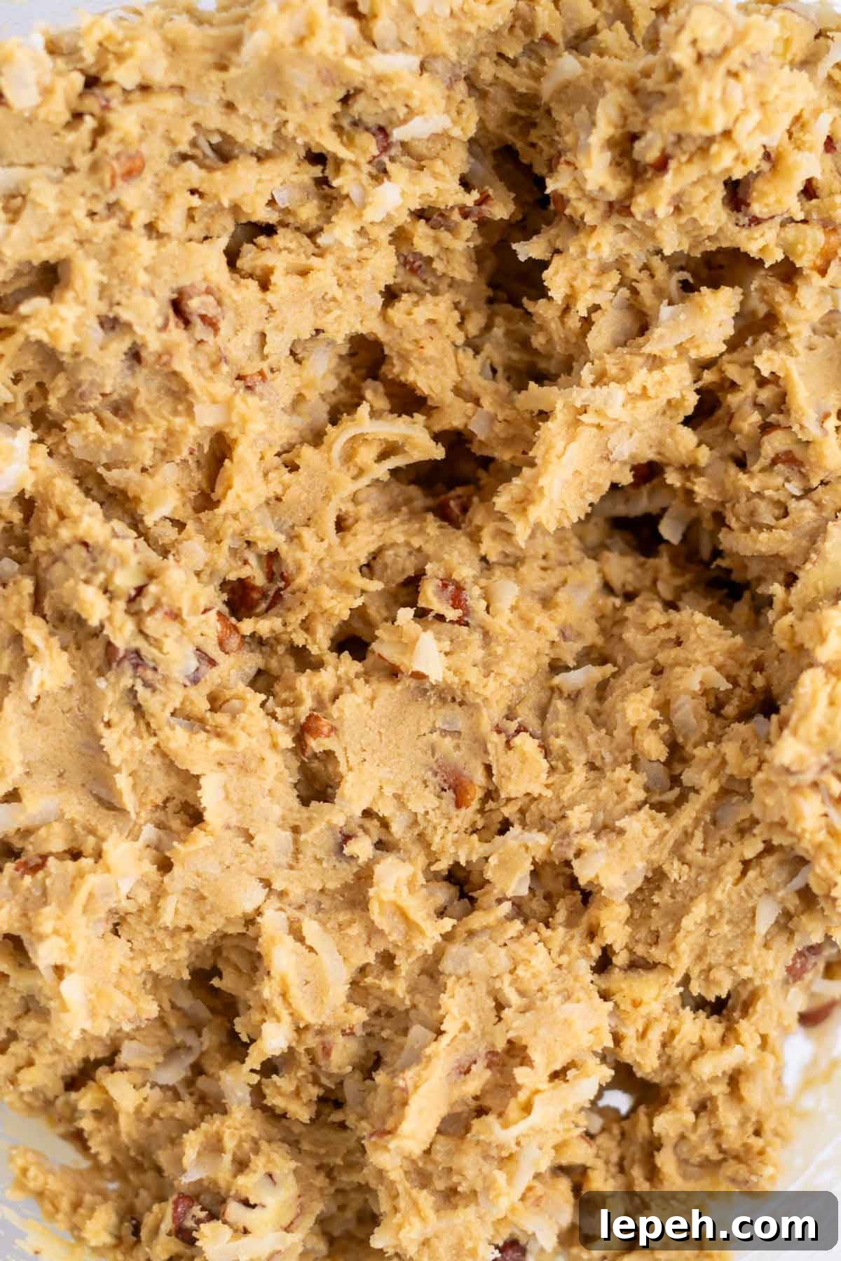 coconut pecan cookie dough