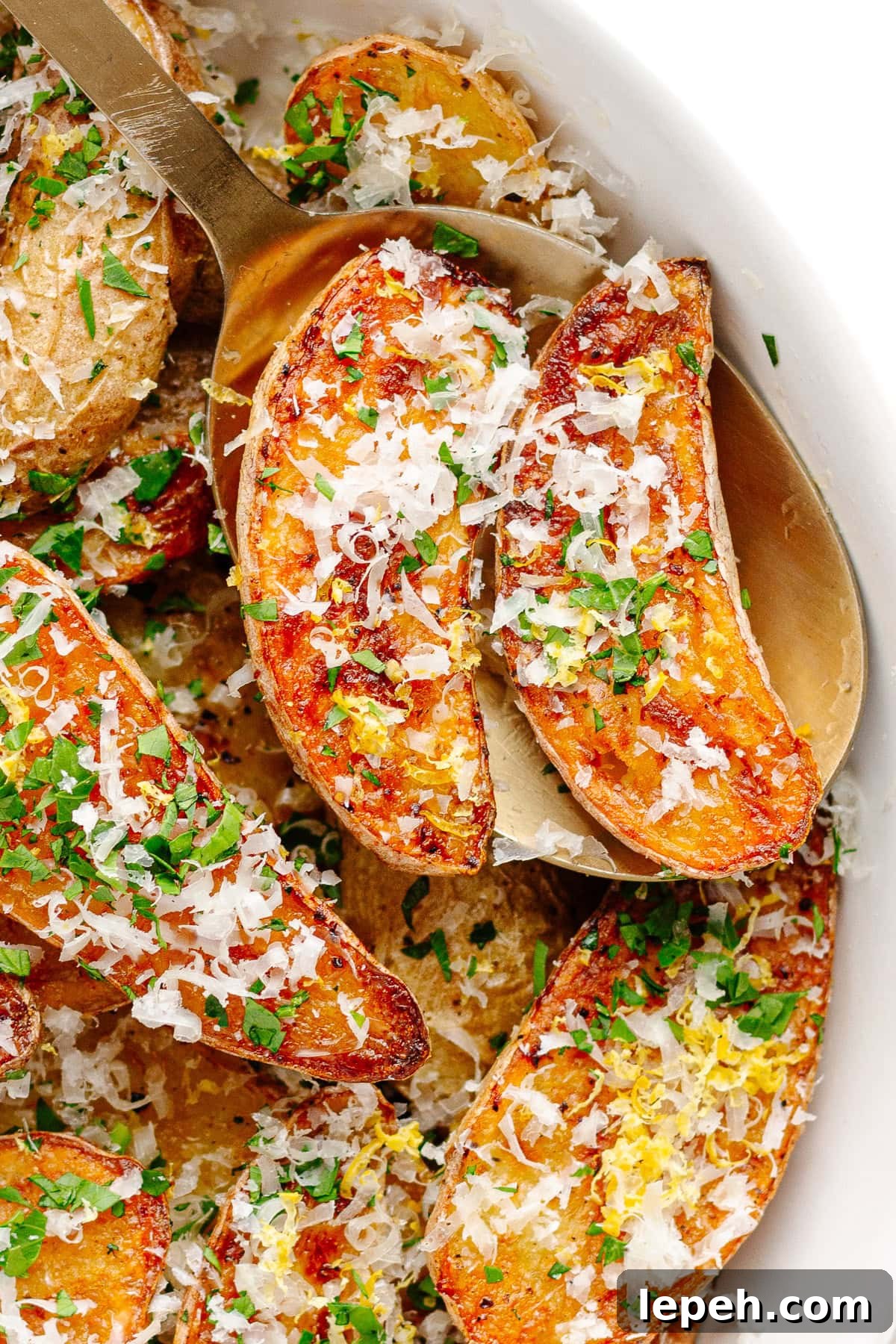 Truffle parmesan roasted fingerling potatoes.