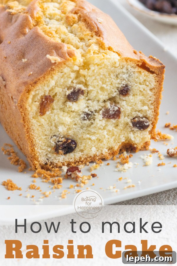 Raisin cake. Sounds rather dull at first, doesn't it? But it's not boring at all! Because grandma's cake with raisins is moist & fruity.