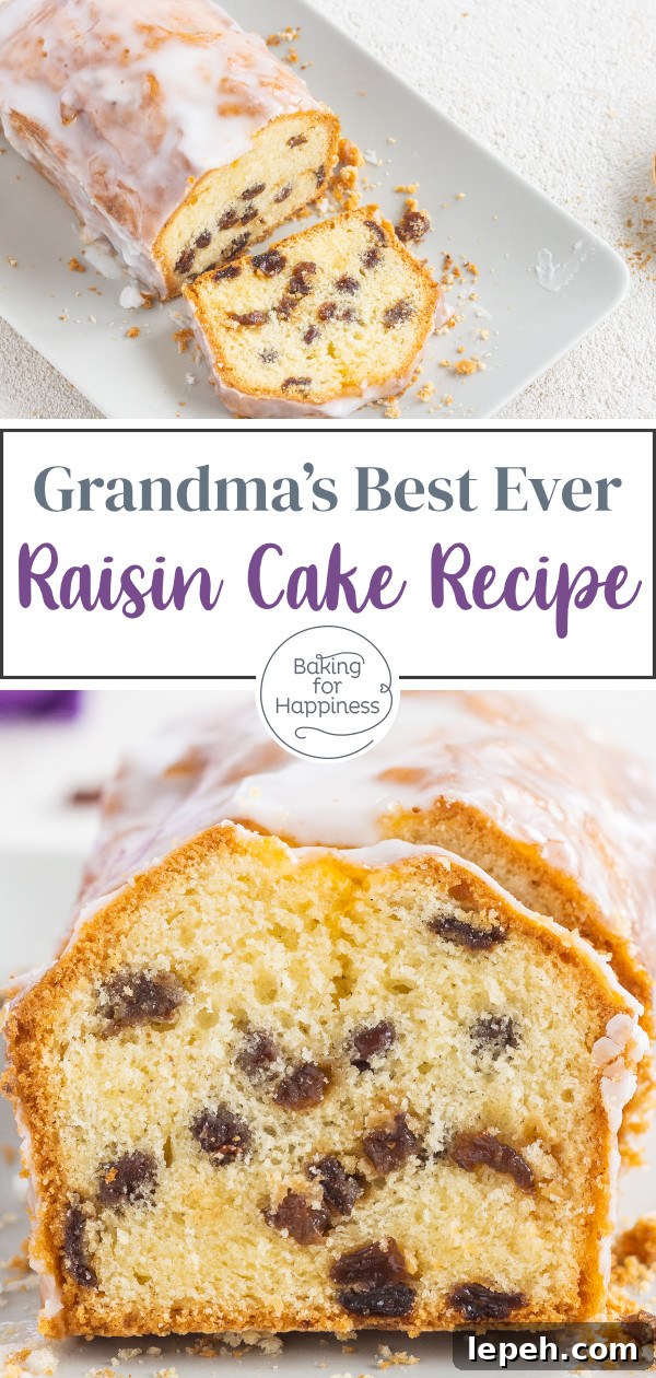 Raisin cake. Sounds rather dull at first, doesn't it? But it's not boring at all! Because grandma's cake with raisins is moist & fruity.