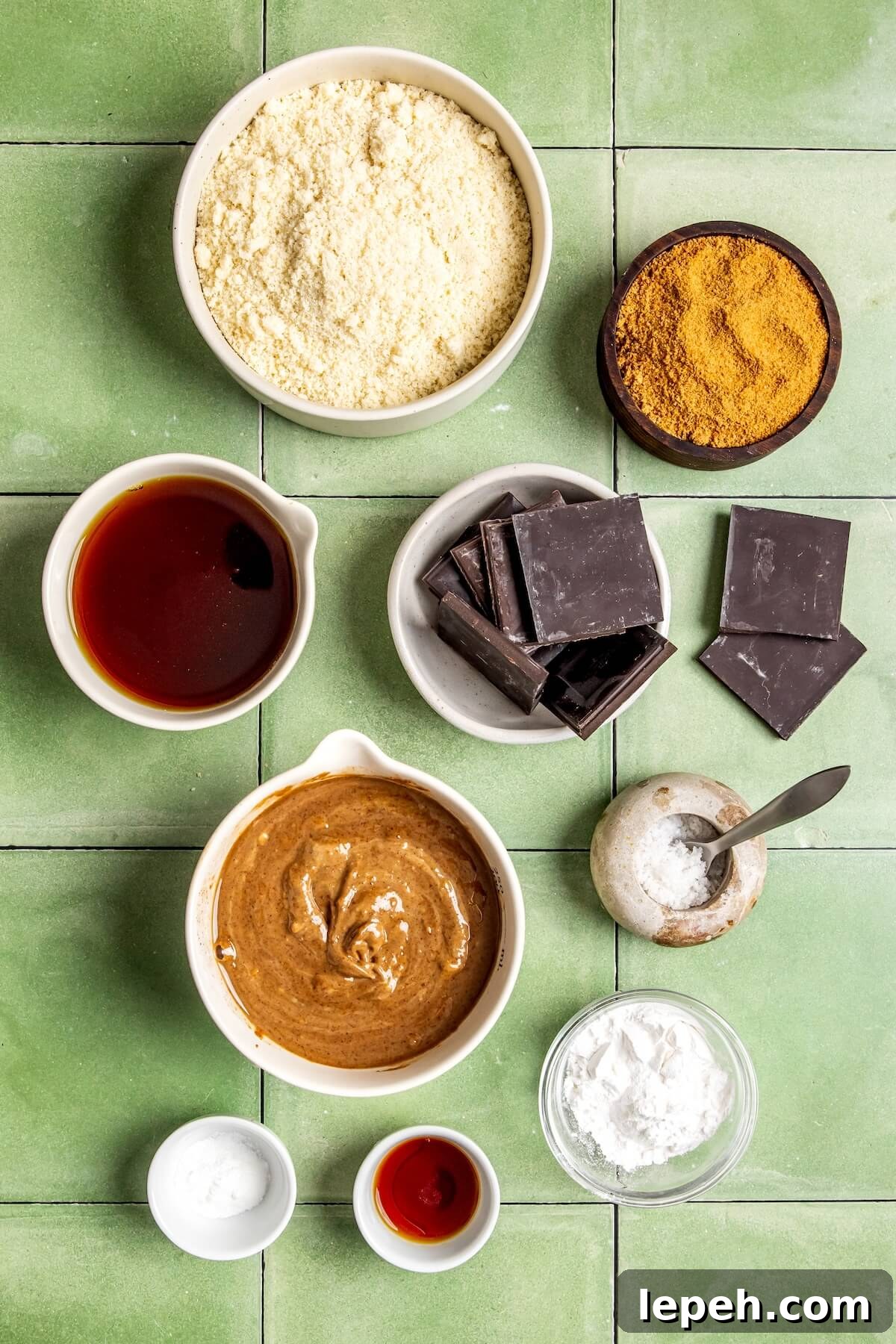 Ingredients for Chocolate Stuffed Almond Flour Cookies - Olivia Adriance