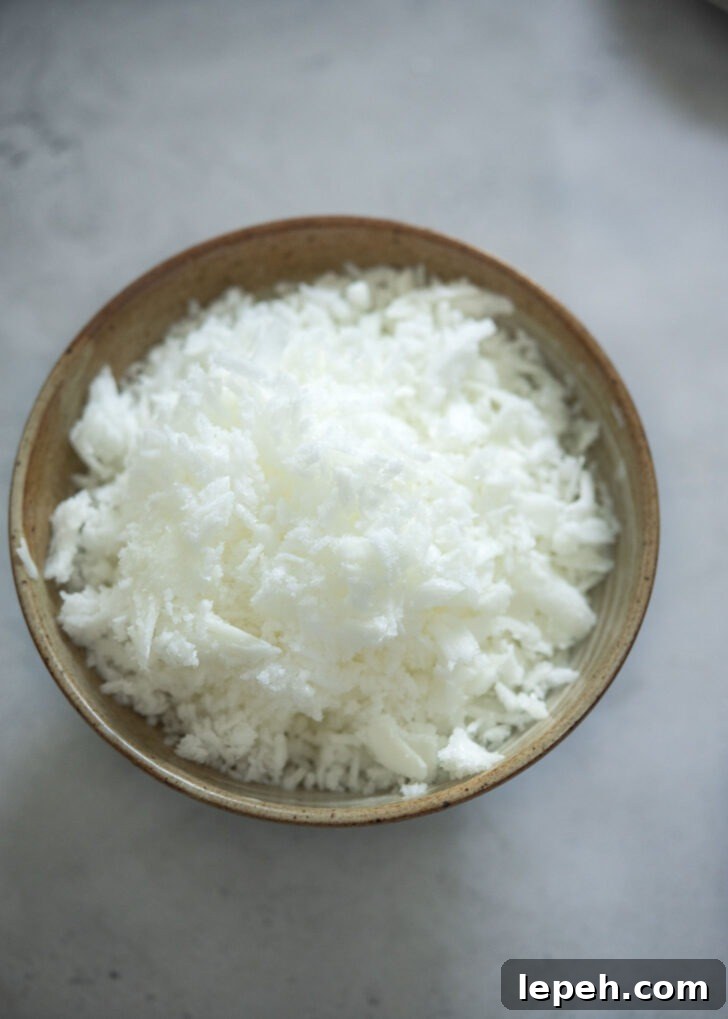 Shaved frozen milk in a bowl.