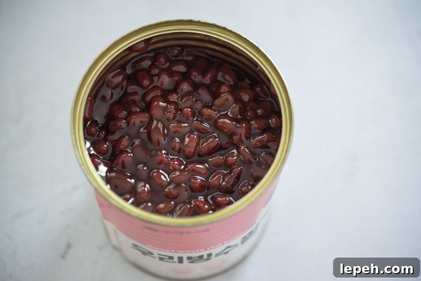 canned sweet red beans.