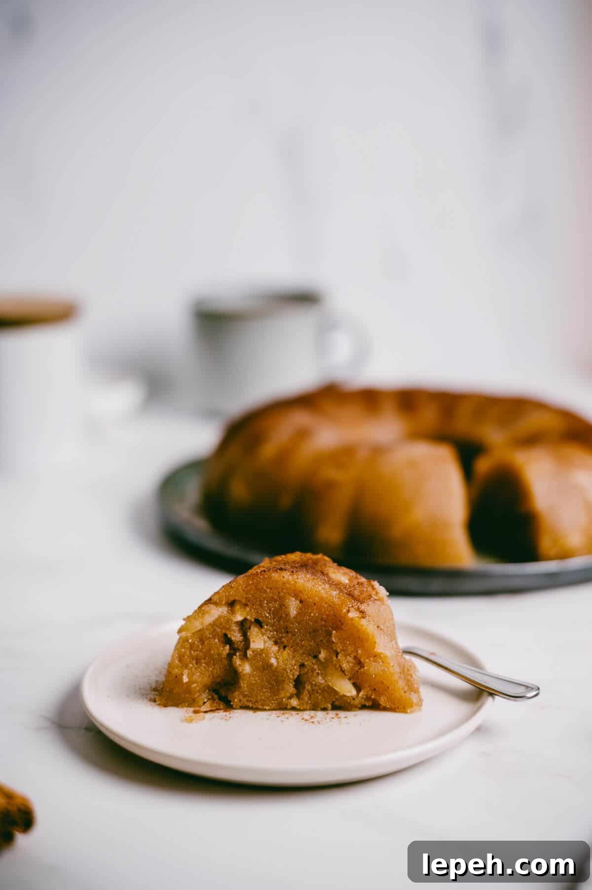 a slice of Greek halva on a plate.