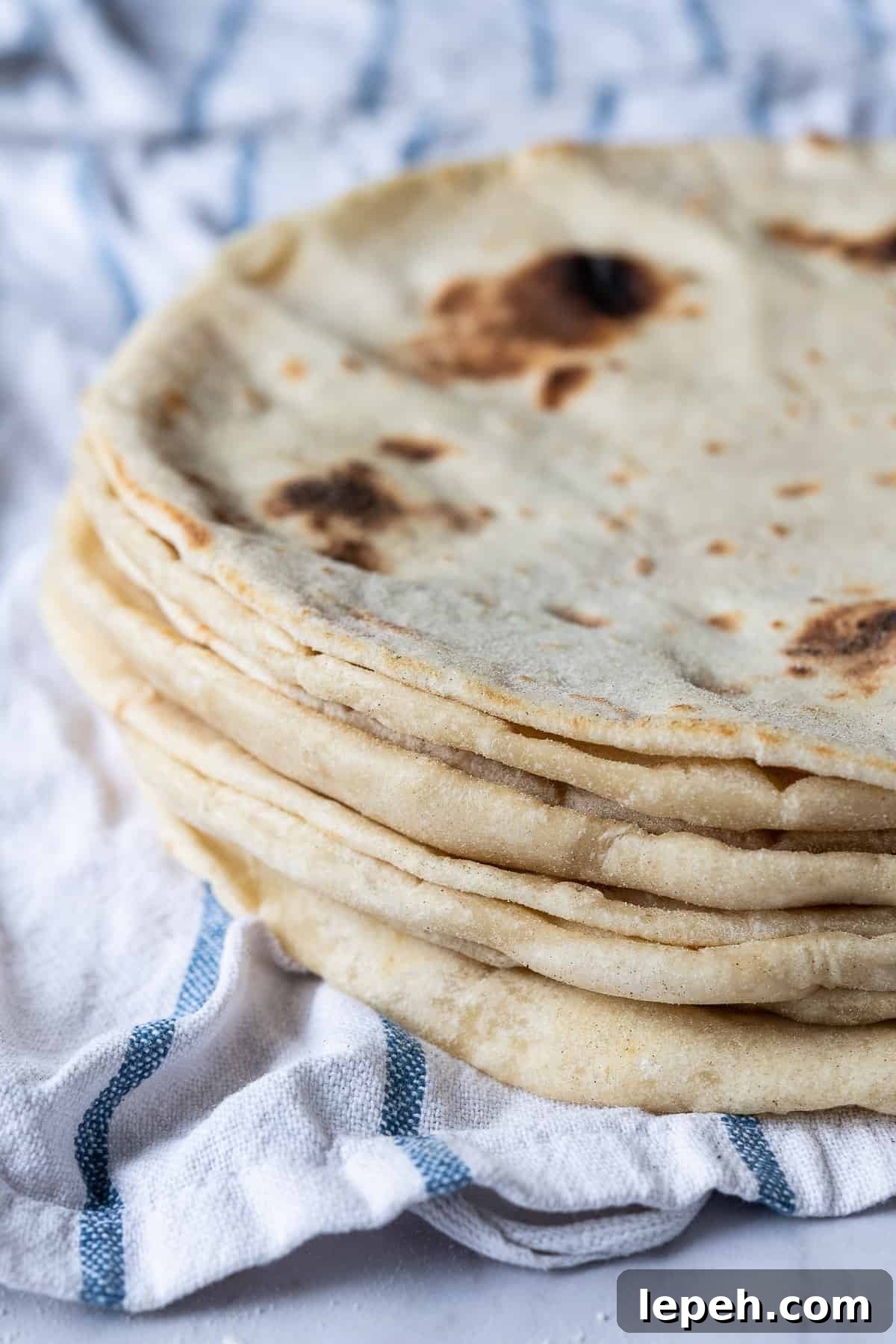A stack of easy flatbreads