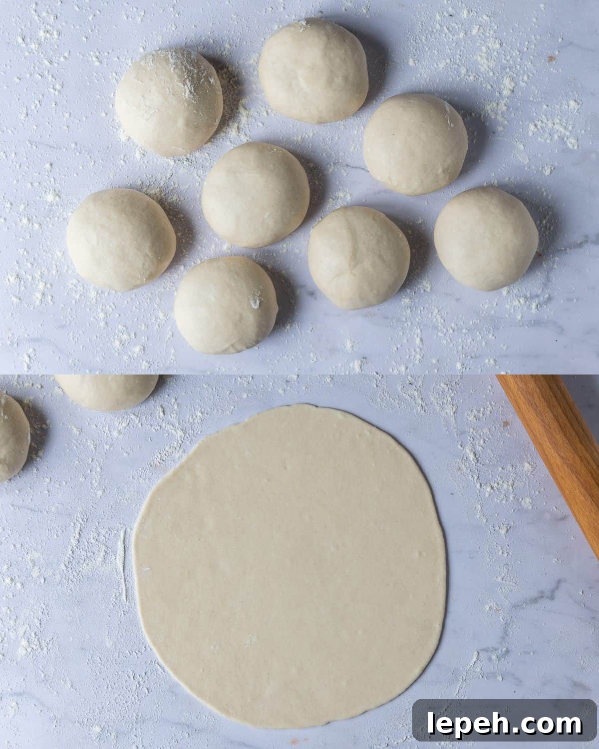 step 2 - rolling out the dough