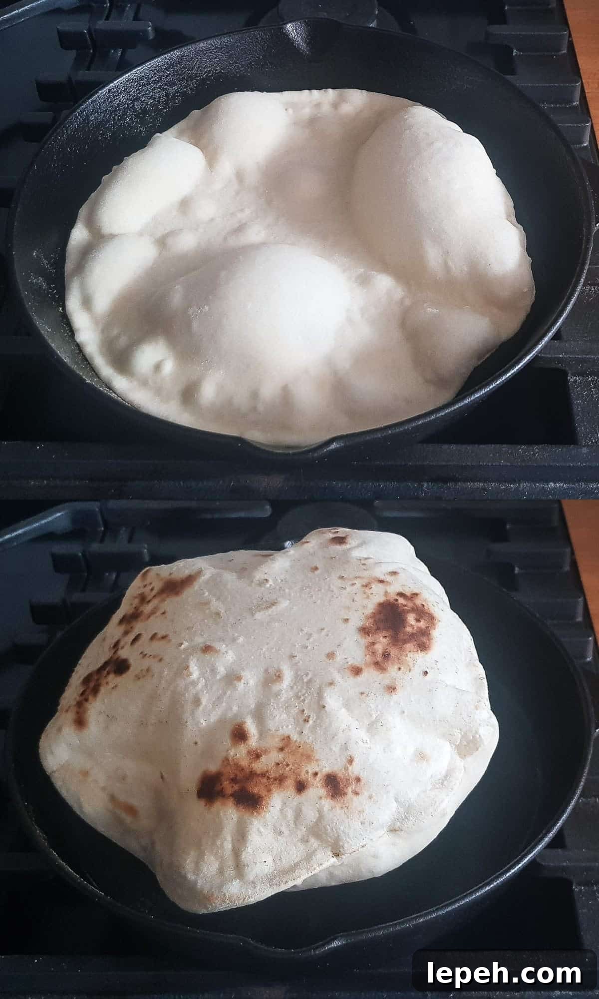 step 3 - cooking the flatbreads