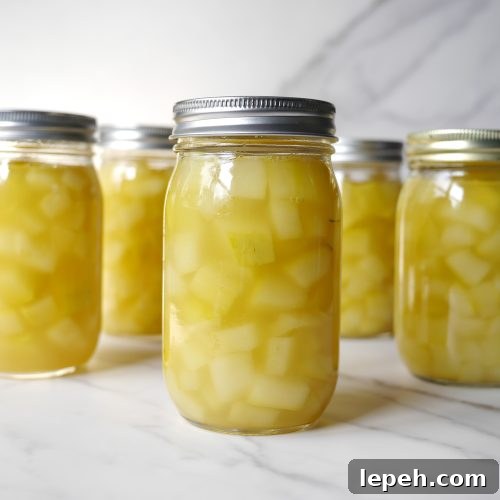 Pineapple zucchini water bath canning