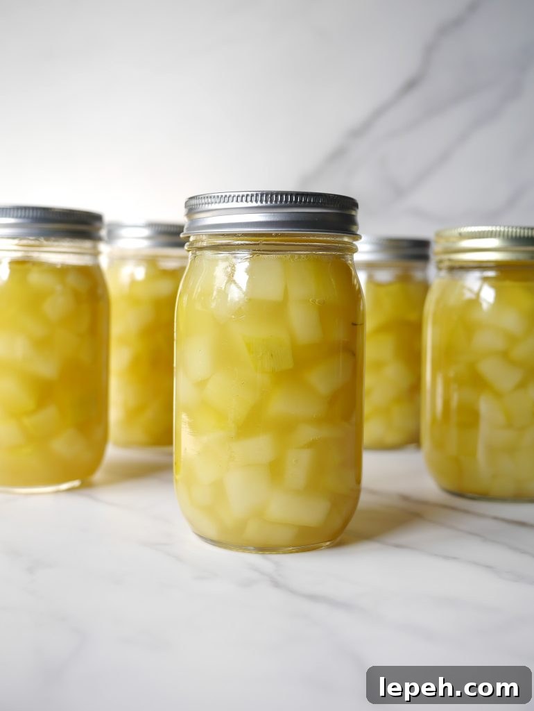Pineapple zucchini water bath canning