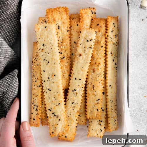 cheese crackers in dish.