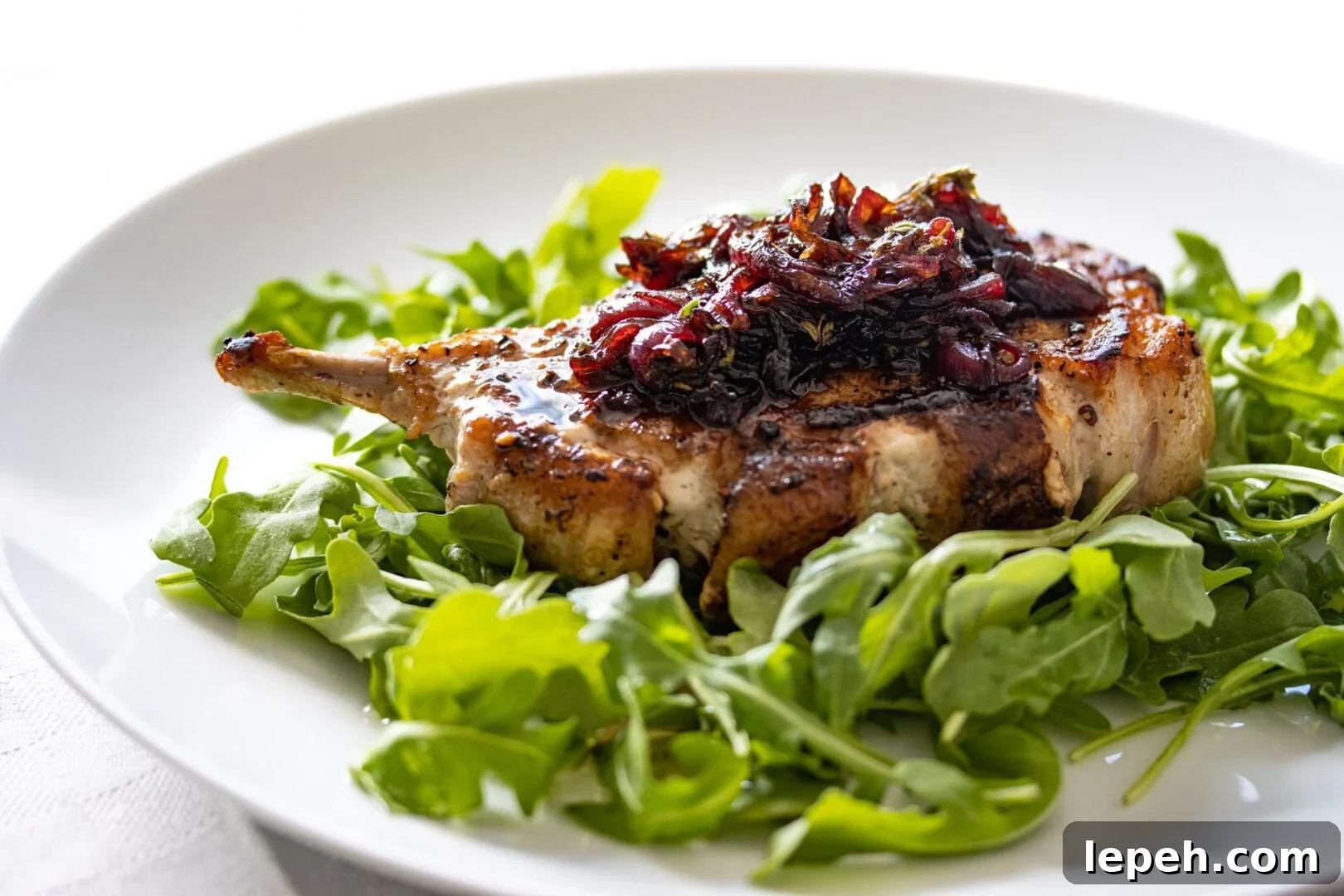 Pork chops with balsamic caramelized onions