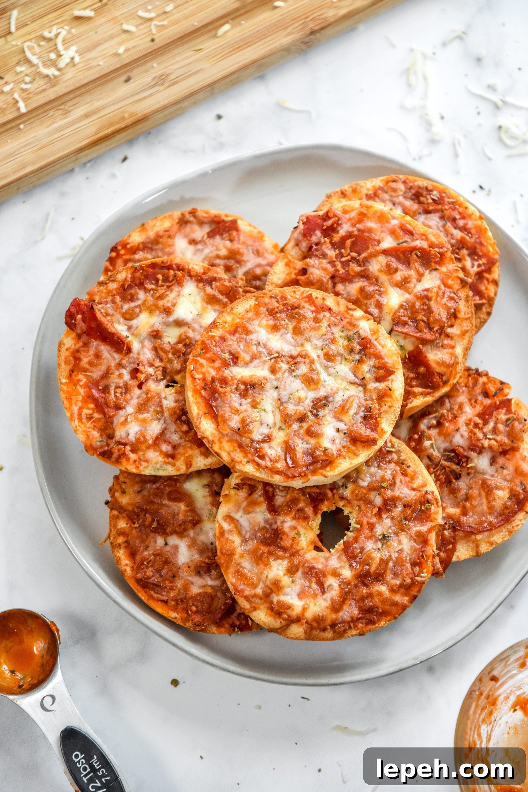 Air Fryer Homemade Pizza Bagel Bites