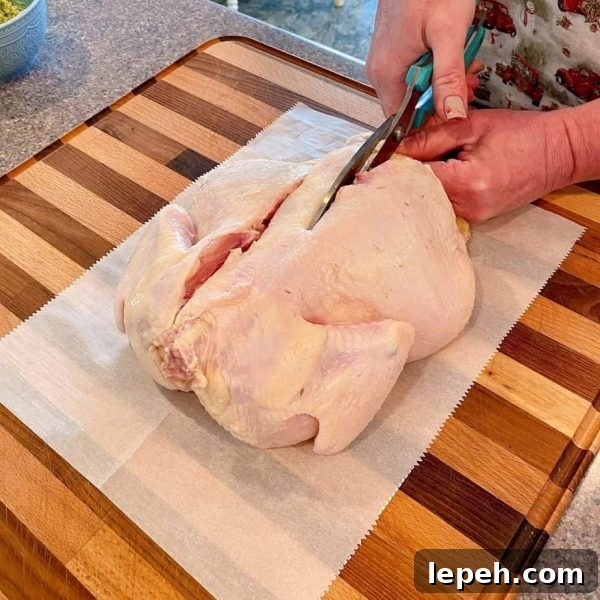 Cutting the backbone from the leftside 