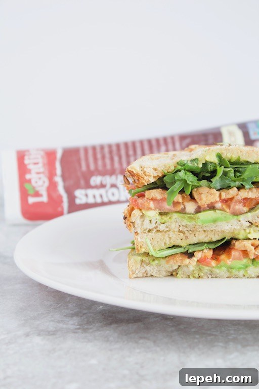Vegan BLT Sandwich on plate