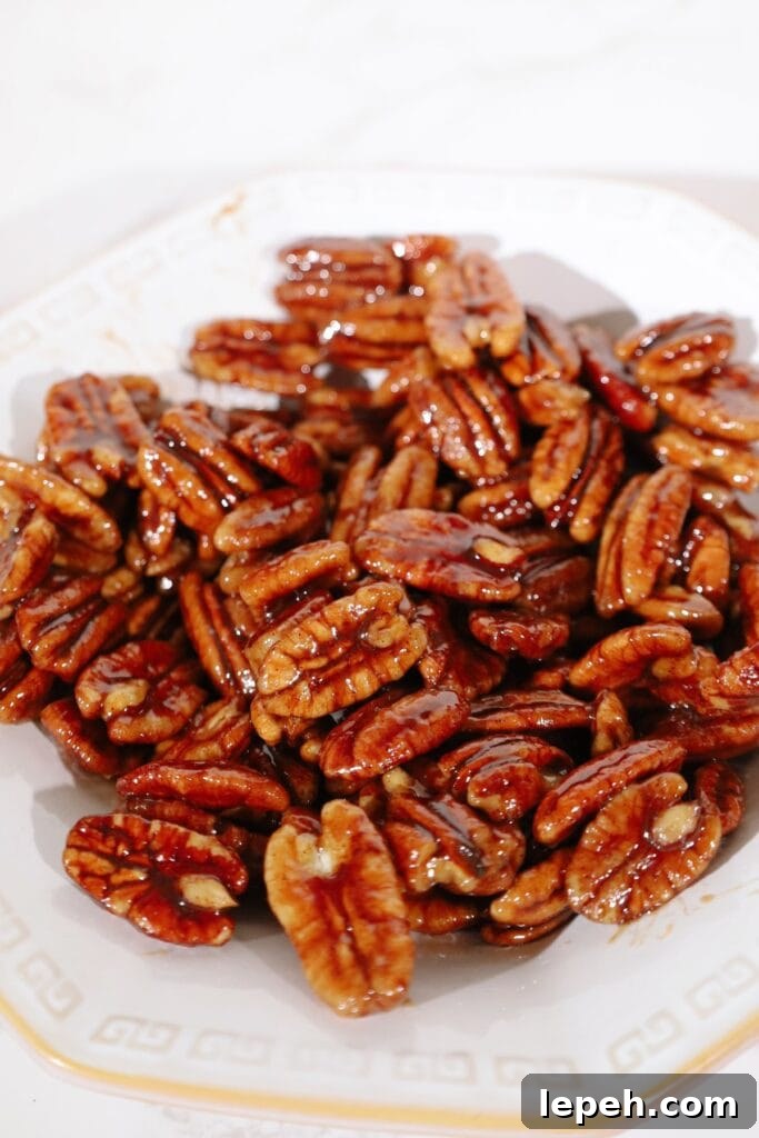 candied pecans recipe recipe card