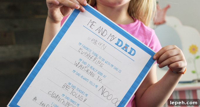 Me and My Dad - Father's Day Printable