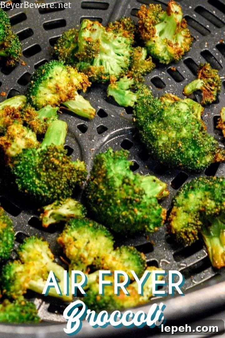 Air fryer broccoli, crispy and ready in 10 minutes