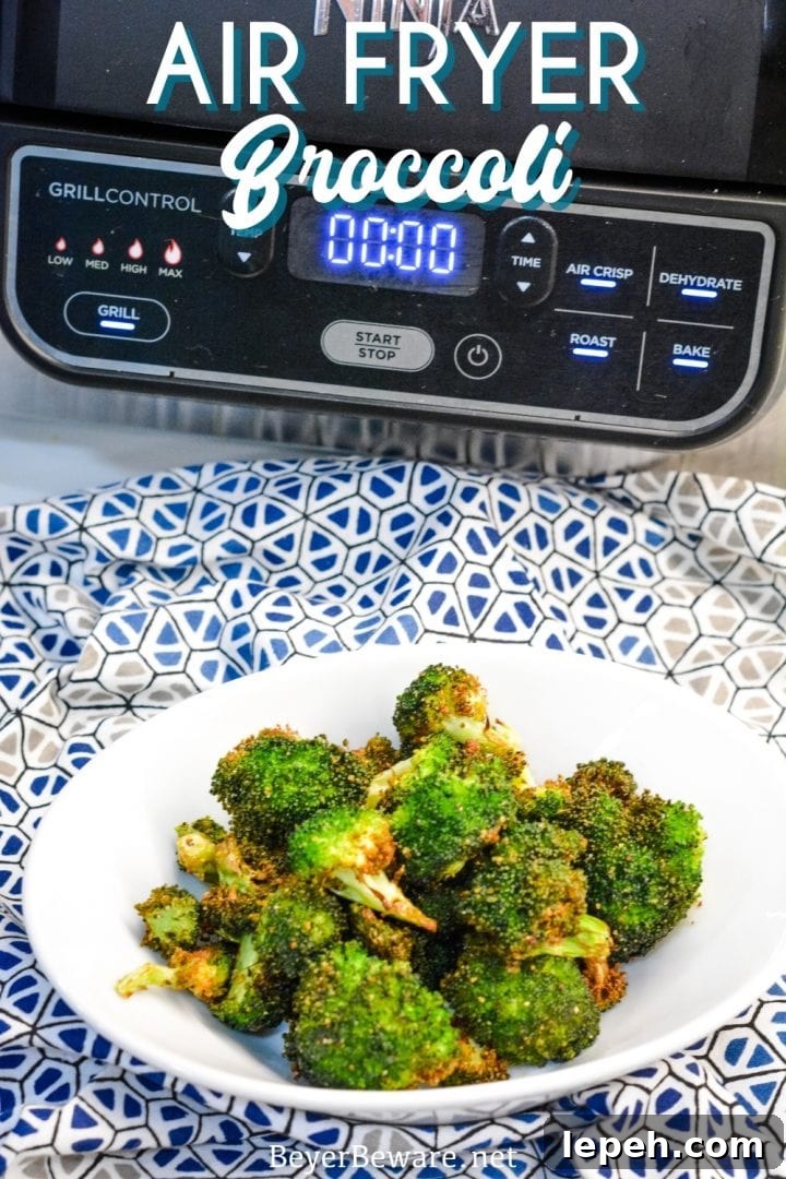 Air fryer broccoli final dish