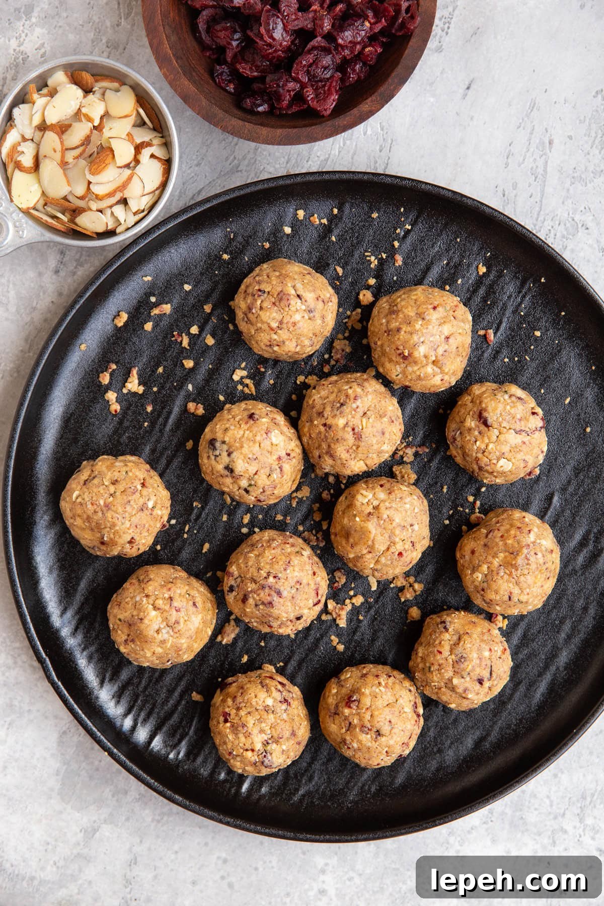 21. Cranberry Almond Protein Balls