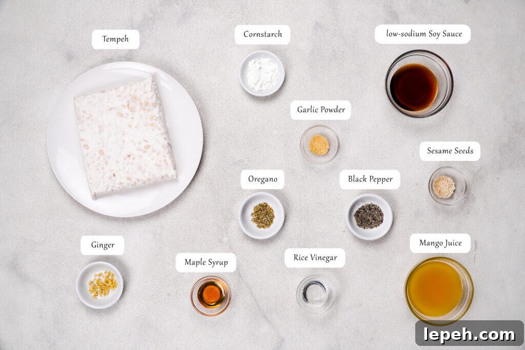 Ingredients air fryer tempeh