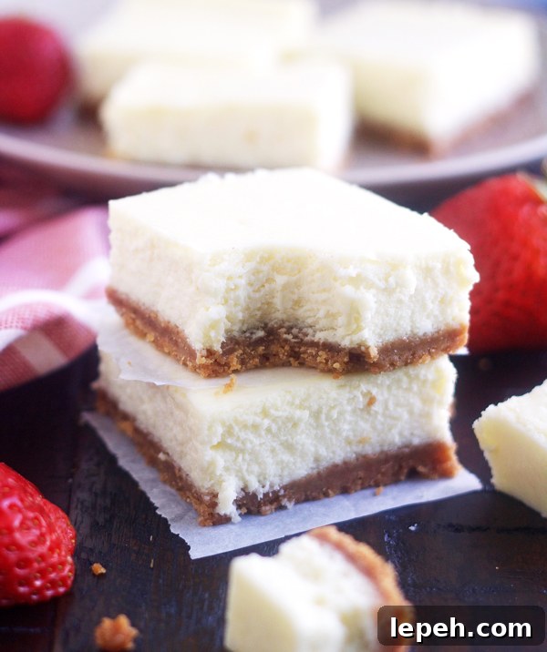 Cheesecake bars on a plate
