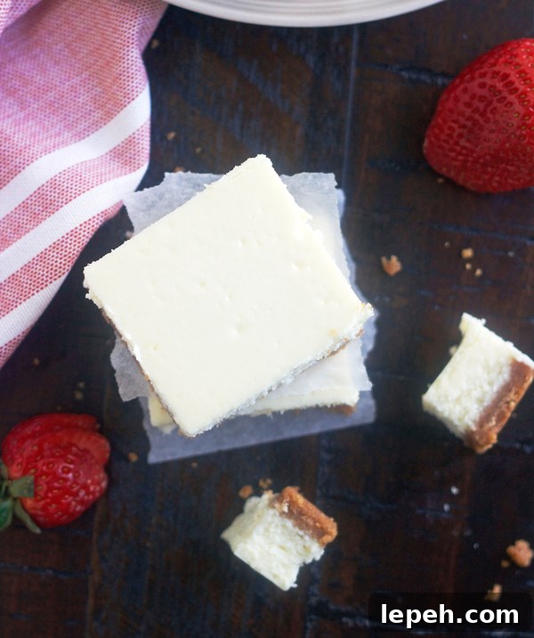 Stack of cheesecake bars