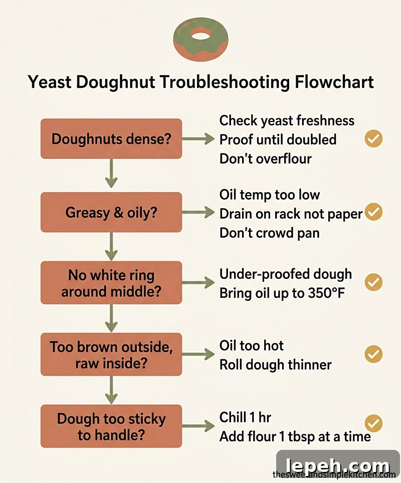 Yeast Doughnut Troubleshooting Flowchart
