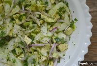 Cucumber, Red Onion & Avocado Salad with Citrus Dressing