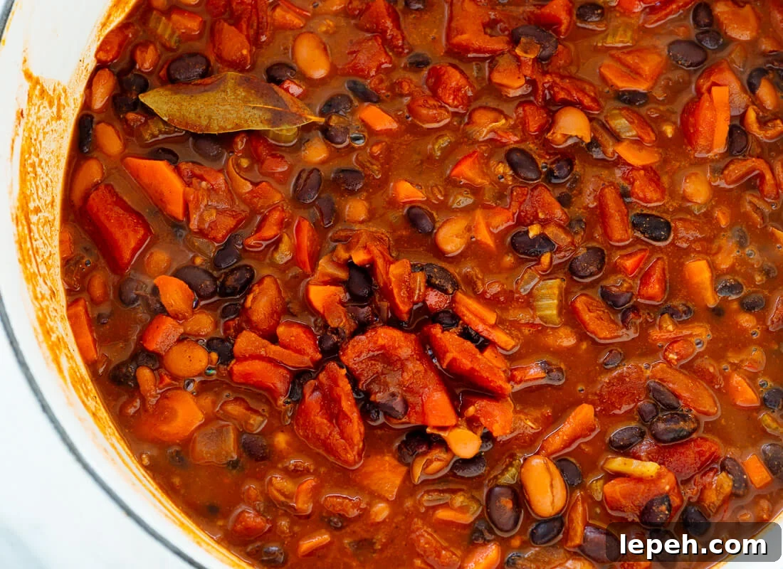 bean chili close-up
