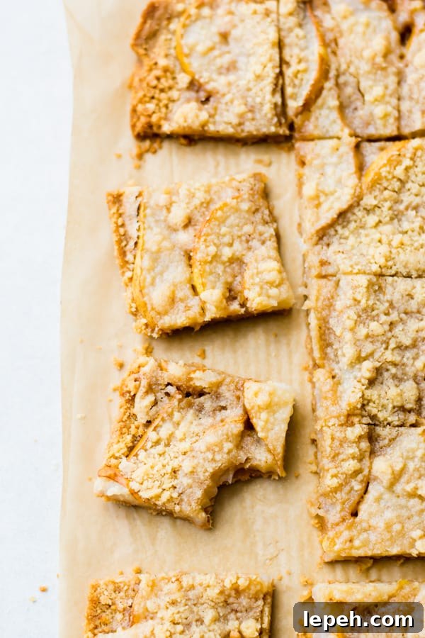 Pear crumble bars.