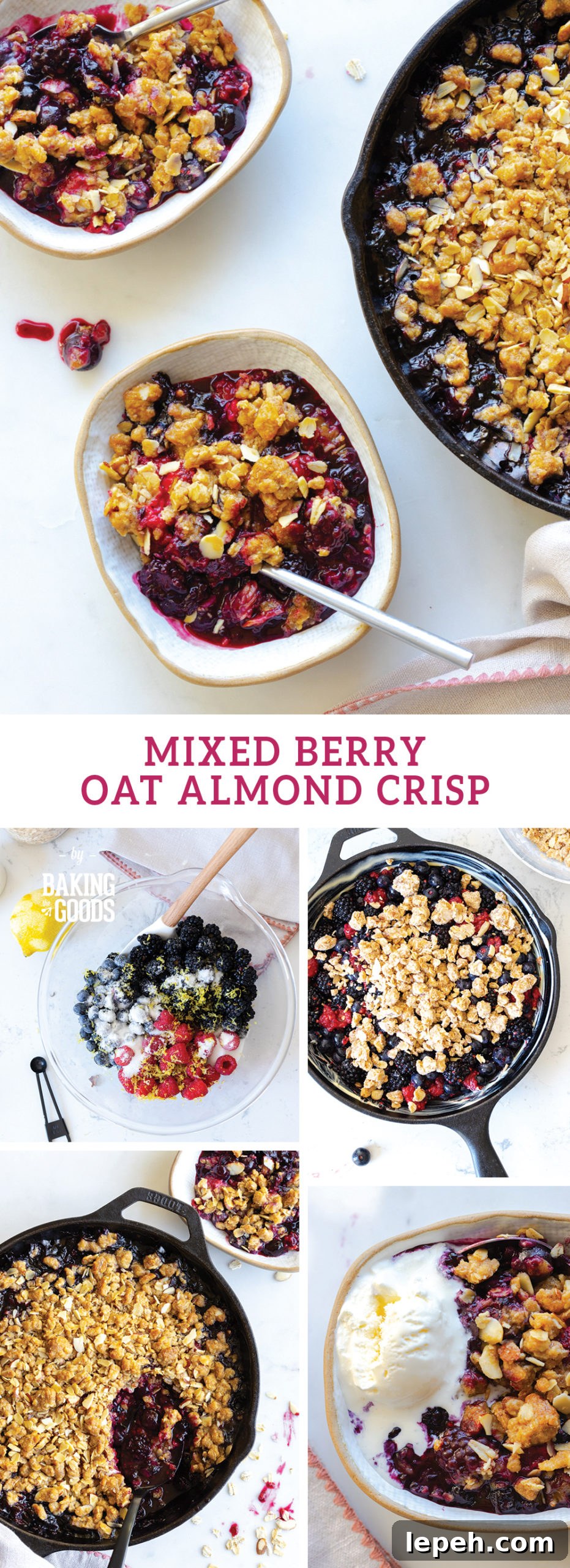 Mixed Berry Oat Almond Crisp by Baking The Goods