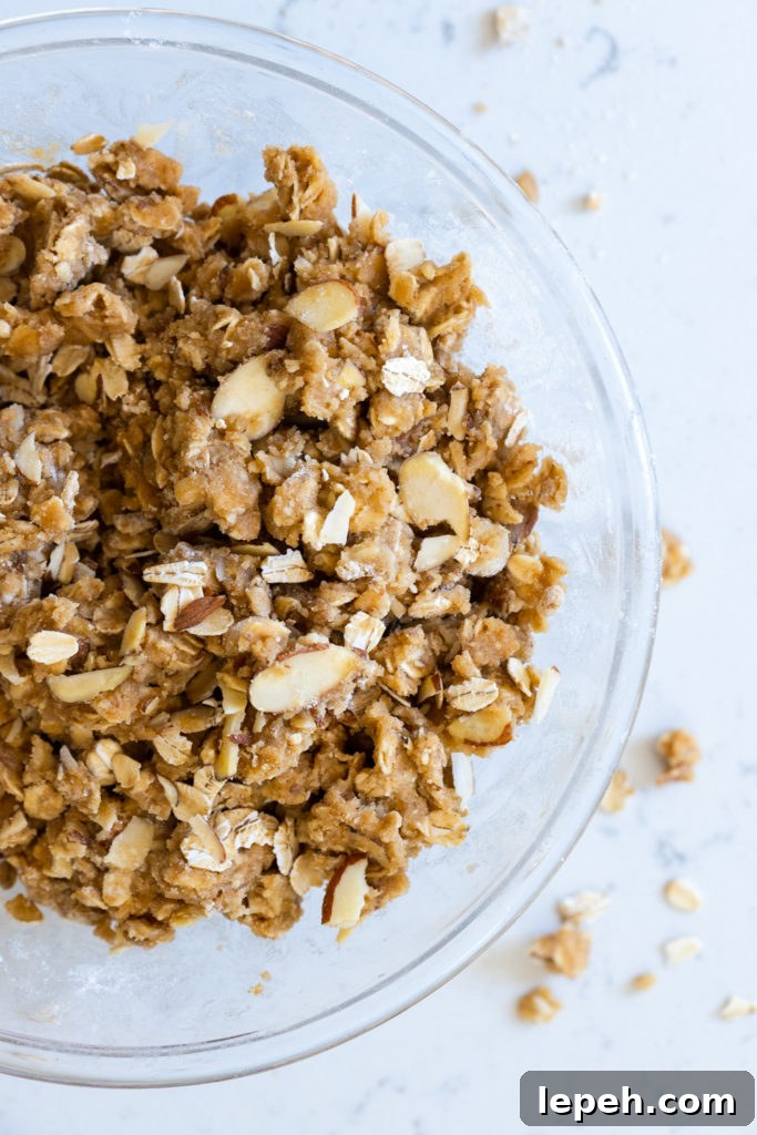 Almond Oat Crumble topping