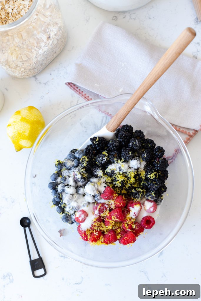 Mixed berry filling