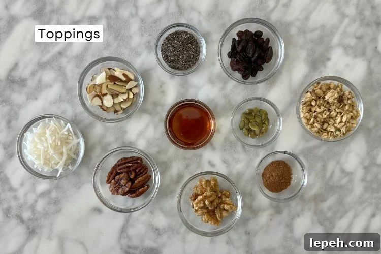 Toppings for pumpkin yogurt