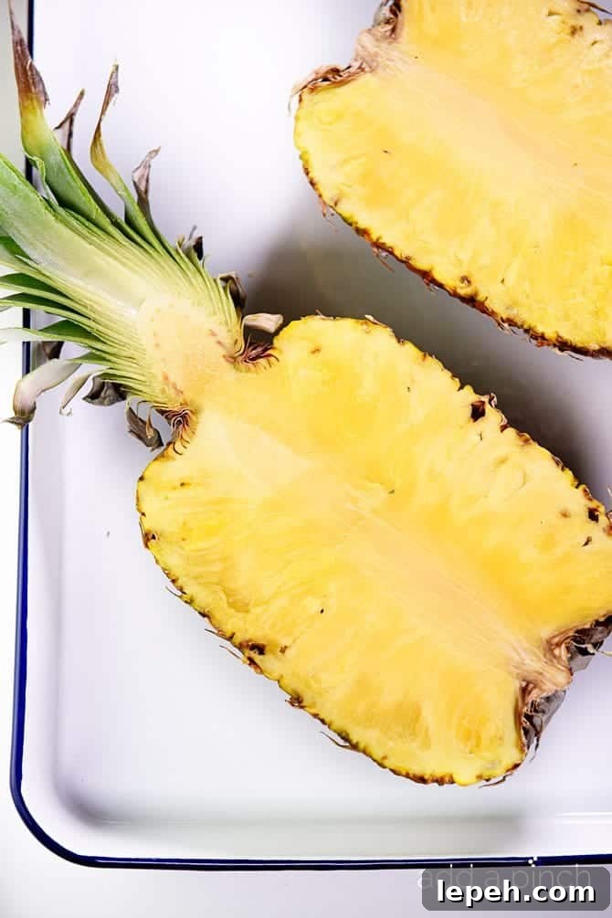 Fresh Pineapple Sorbet Recipe - Fresh pineapple sorbet makes a light and refreshing dessert or snack! Made without any added sugar, this is a sorbet recipe everyone will enjoy! // addapinch.com