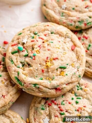 Soft sugar cookies with sprinkles.