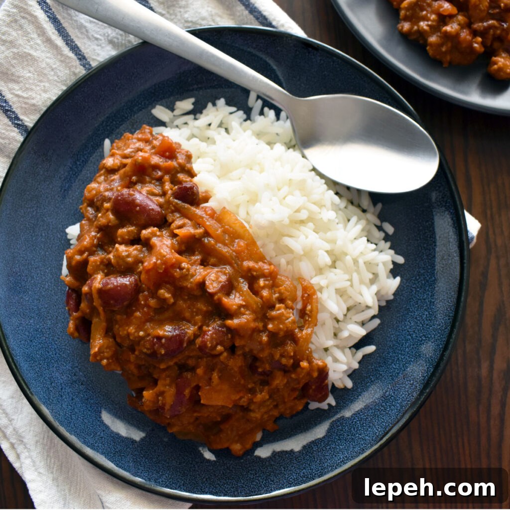 Hawaii chili and rice 